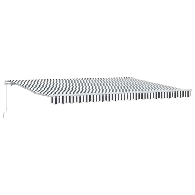 Luifel Handmatig Uittrekbaar 450X300 Cm Antraciet En Wit
