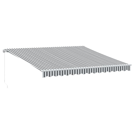 Luifel Handmatig Uittrekbaar 400X300 Cm Antraciet En Wit