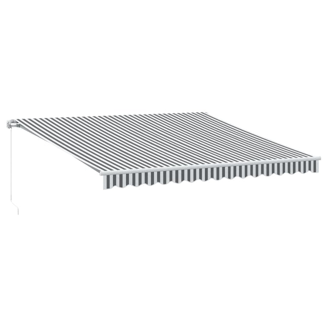 Luifel Handmatig Uittrekbaar 400X300 Cm Antraciet En Wit