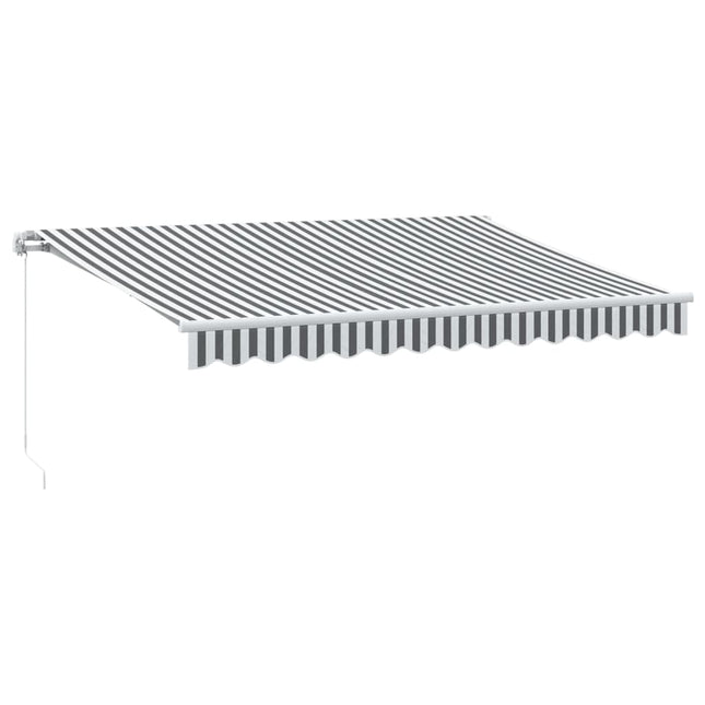 Luifel Handmatig Uittrekbaar 350X250 Cm Antraciet En Wit