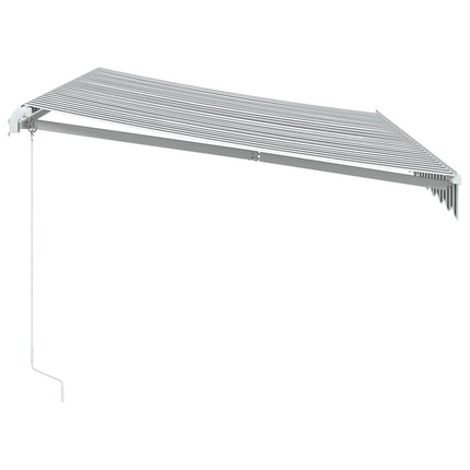 Luifel Handmatig Uittrekbaar 350X250 Cm Antraciet En Wit