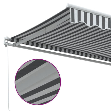 Luifel Handmatig Uittrekbaar 350X250 Cm Antraciet En Wit