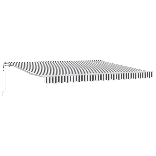 Luifel Automatisch Uittrekbaar 400X300 Cm Antraciet En Wit