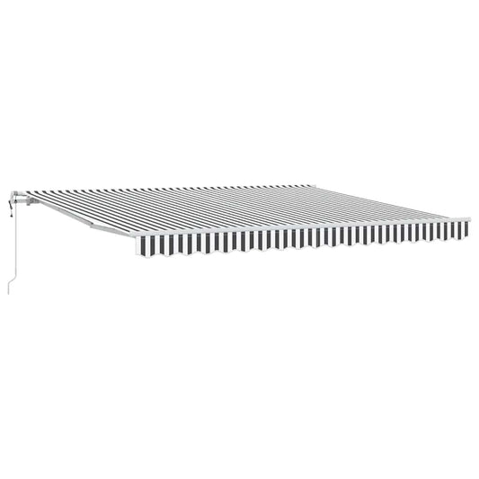 Luifel Automatisch Uittrekbaar 400X300 Cm Antraciet En Wit Zwart