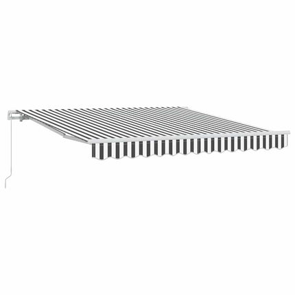 Luifel Handmatig Uittrekbaar 300X250 Cm Antraciet En Wit