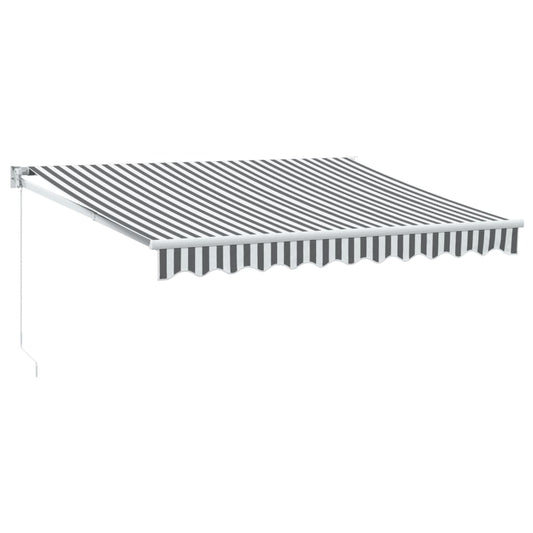 Luifel Uittrekbaar 3X2,5 M Stof En Aluminium Antraciet En Wit Anthracite And White (White Frame)