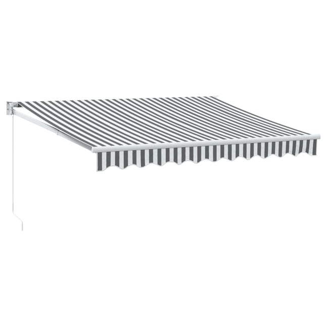 Luifel Uittrekbaar 3X2,5 M Stof En Aluminium Antraciet En Wit Anthracite And White (White Frame)