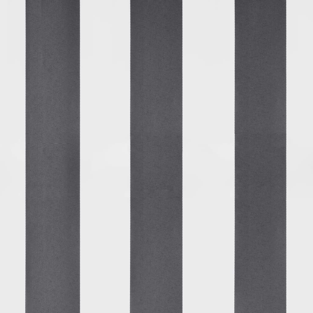 Luifel uittrekbaar 3,5x2,5 m stof en aluminium antraciet en wit