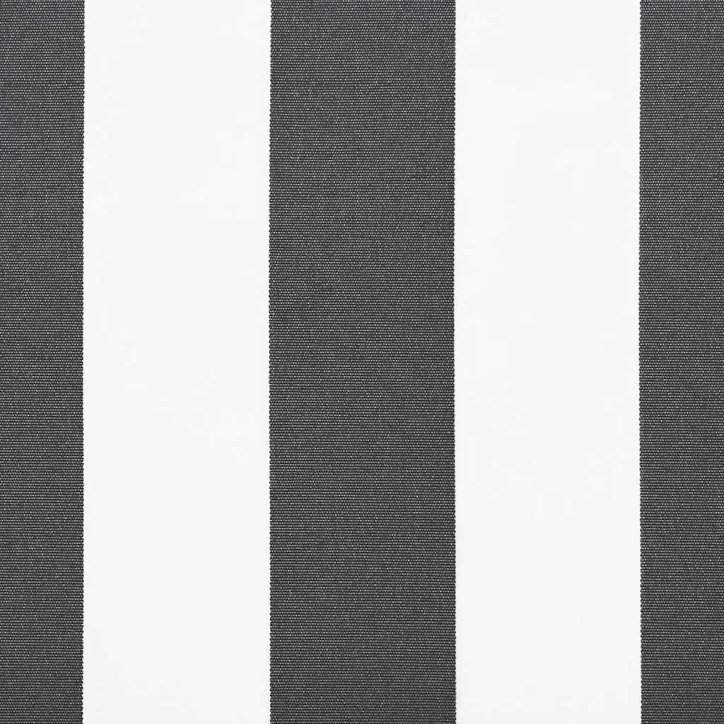 Luifel uittrekbaar 4x3 m stof en aluminium antraciet en wit