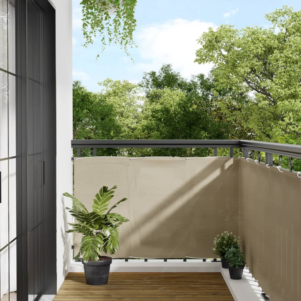 Balkon Scherm Pu Gecoat Oxford Alu Beige