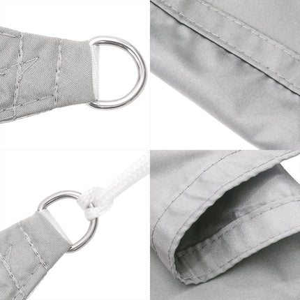 Zonnezeil 7X5 M 100% Polyester Oxford Lichtgrijs