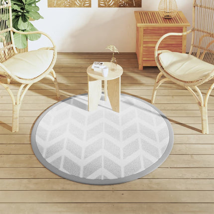 Buitenkleed Arakil Ø120 Cm Pp Wit En Grijs