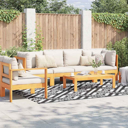 Buitenkleed Arakil Ø160 Cm Polypropeen Wit En Zwart Vierkant Ontwerp