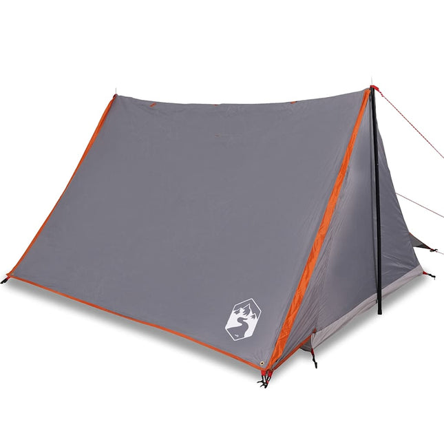 Tent 2-Persoons Waterdicht Grijs En Oranje