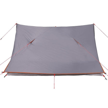 Tent 2-Persoons Waterdicht Grijs En Oranje