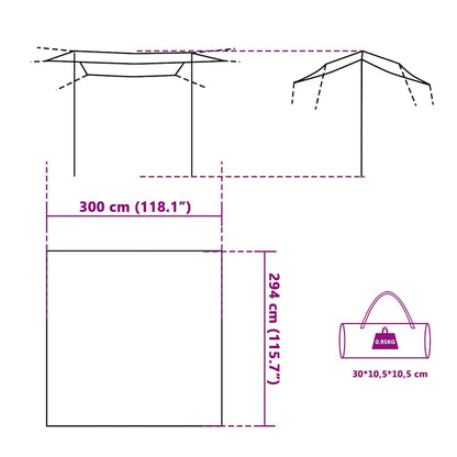 Kampeerluifel waterdicht 300x294 cm groen