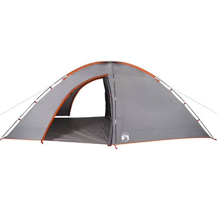 Tent 8-Persoons Waterdicht Grijs En Oranje