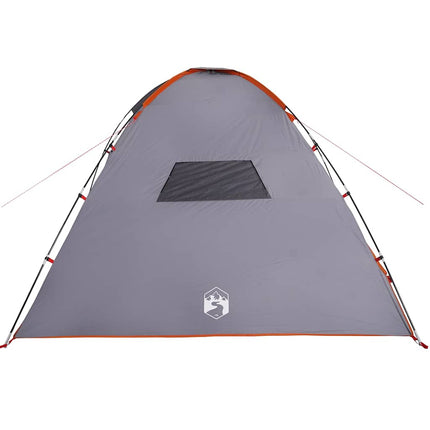 Tent 8-Persoons Waterdicht Grijs En Oranje
