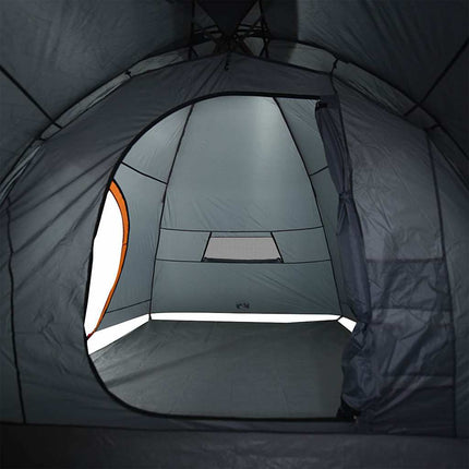 Tent 8-Persoons Waterdicht Grijs En Oranje