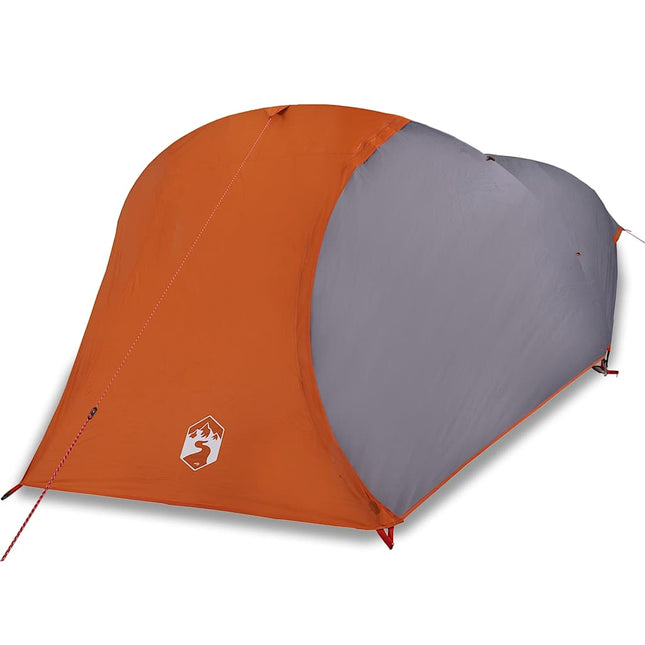 Koepeltent 4-Persoons Waterdicht Grijs En Oranje