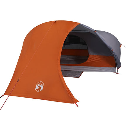 Koepeltent 4-Persoons Waterdicht Grijs En Oranje