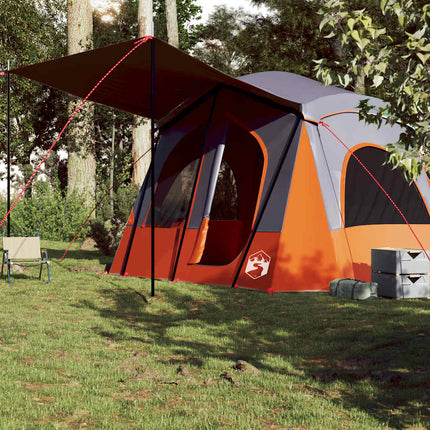 Tent 5-Persoons Waterdicht Grijs En Oranje