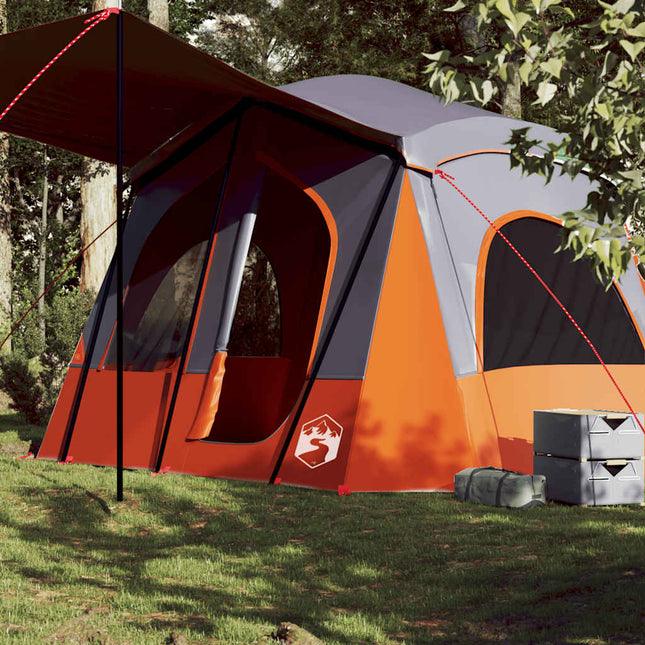 Tent 5-Persoons Waterdicht Grijs En Oranje