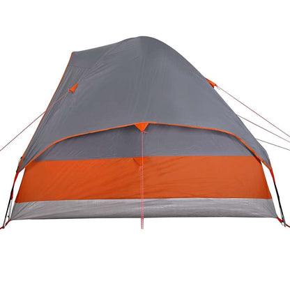 Koepeltent 2-persoons waterdicht grijs en oranje