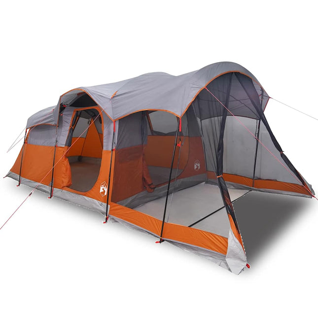 Tunneltent 8-Persoons Waterdicht En Oranje Grijs