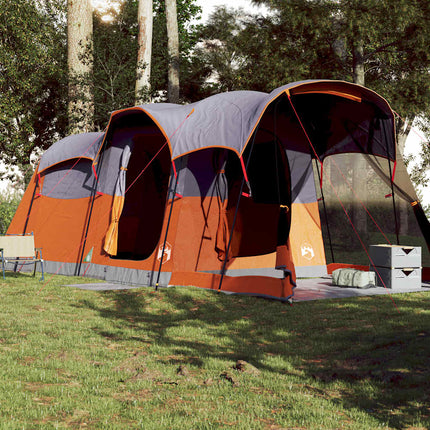 Tunneltent 8-Persoons Waterdicht En Oranje Grijs