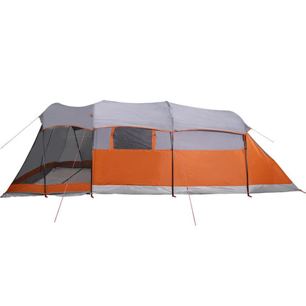 Tunneltent 8-Persoons Waterdicht En Oranje Grijs