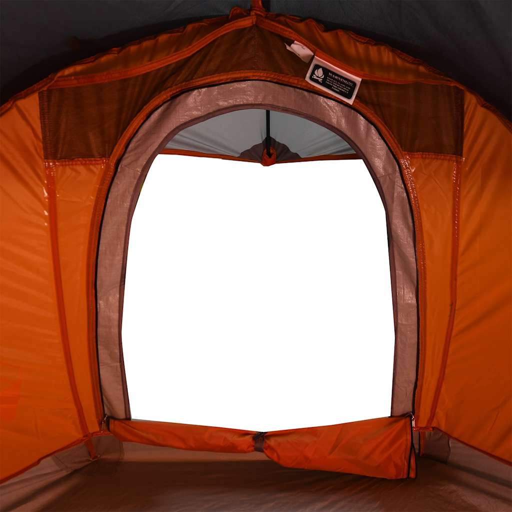 Koepeltent 1-Persoons Waterdicht En Oranje Grijs