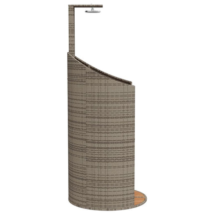 Buitendouche 100X100X241,5 Cm Poly Rattan En Acaciahout