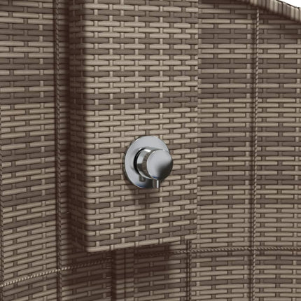 Buitendouche 100X100X241,5 Cm Poly Rattan En Acaciahout