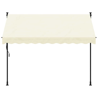 Luifel Uittrekbaar 250X150 Cm Stof En Staal Crèmekleurig