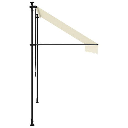 Luifel Uittrekbaar 250X150 Cm Stof En Staal Crèmekleurig