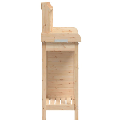 Oppottafel Met Kast 110,5X45X124,5 Cm Massief Vurenhout