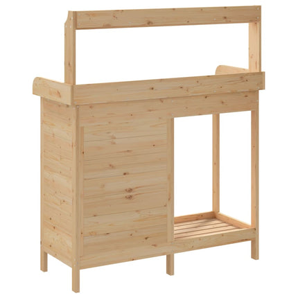 Oppottafel Met Kast 110,5X45X124,5 Cm Massief Vurenhout