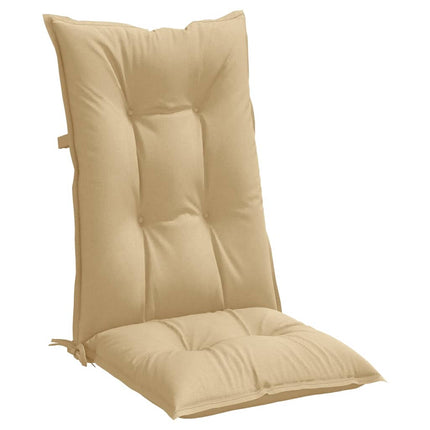 Stoelkussens Hoge Rug Stof Gemêleerd Beige