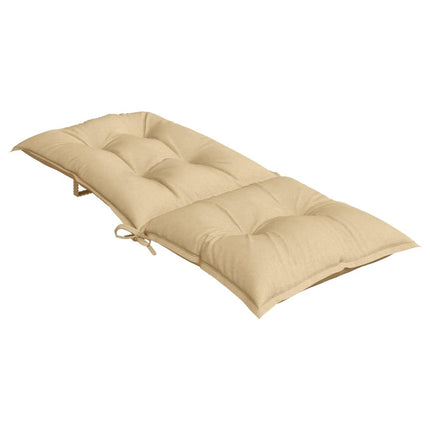 Stoelkussens Hoge Rug Stof Gemêleerd Beige