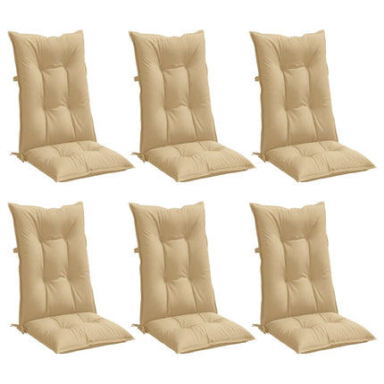 Stoelkussens Hoge Rug Stof Gemêleerd Beige