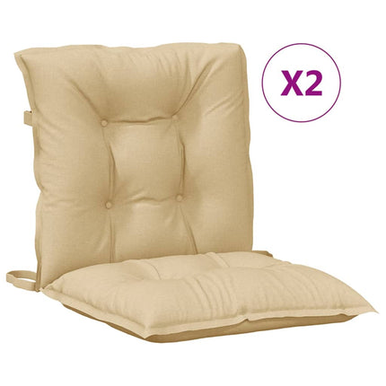 Stoelkussens Lage Rug Stof Gemêleerd Beige