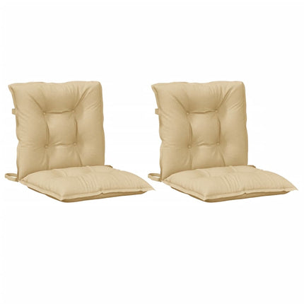 Stoelkussens Lage Rug Stof Gemêleerd Beige