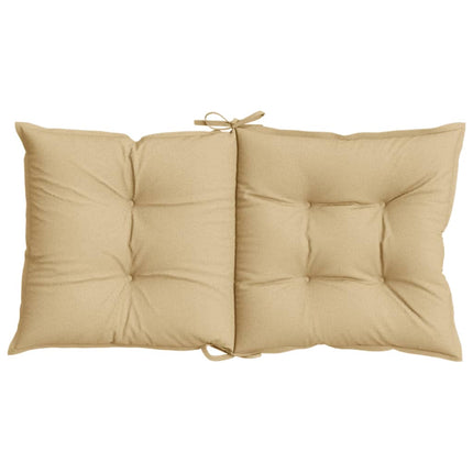 Stoelkussens Lage Rug Stof Gemêleerd Beige