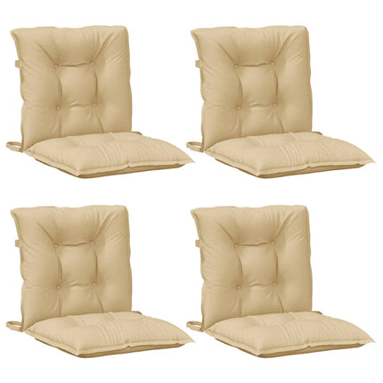 Stoelkussens Lage Rug Stof Gemêleerd Beige