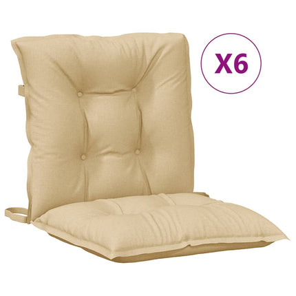 Stoelkussens Lage Rug Stof Gemêleerd Beige