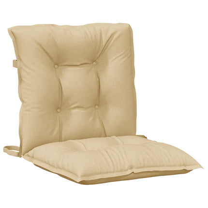Stoelkussens Lage Rug Stof Gemêleerd Beige