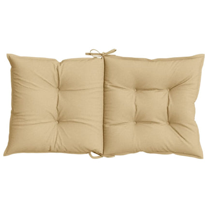 Stoelkussens Lage Rug Stof Gemêleerd Beige