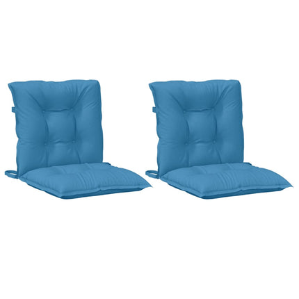 Stoelkussens Lage Rug Stof Gemêleerd Blauw