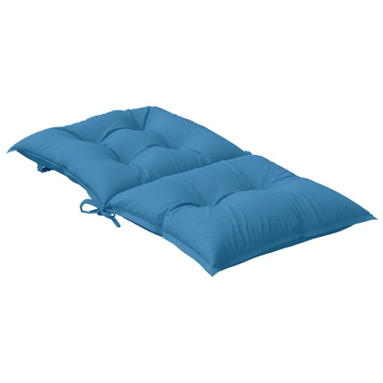 Stoelkussens Lage Rug Stof Gemêleerd Blauw